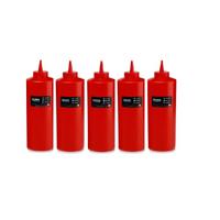 BO2107 Ketçap & Mayonez Şişe Kapaklı 950 ml Kırmızı- 5'Lİ SET