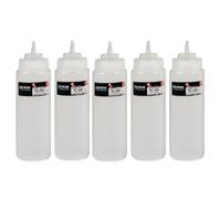 BO2120 Ketçap & Mayonez Şişe Geniş Kapaklı 950 ml Şeffaf- 5'Lİ SET