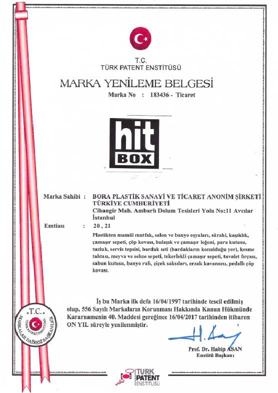 HIT BOX MARKA TESCİL